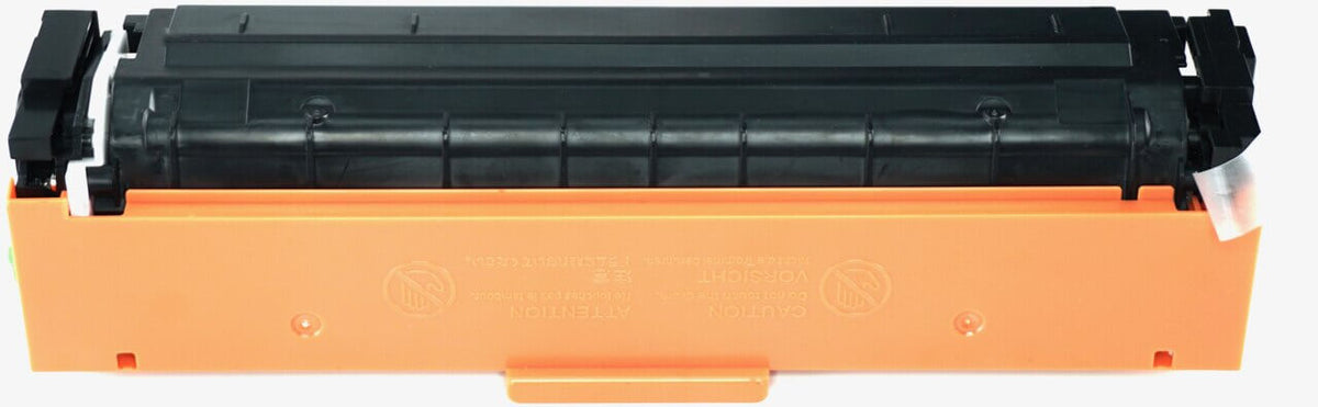 This is the back view of the Hewlett Packard 201X black replacement laserjet toner cartridge by NXT Premium toner