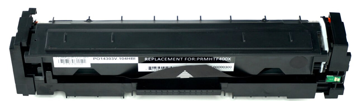 This is the front view of the Hewlett Packard 201X black replacement laserjet toner cartridge by NXT Premium toner