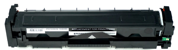 This is the front view of the Hewlett Packard 201X black replacement laserjet toner cartridge by NXT Premium toner