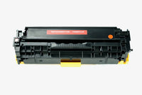 This is the front view of the Hewlett Packard 305A Magenta replacement laserjet toner cartridge by NXT Premium toner