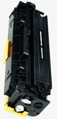 This is the left side view of the Hewlett Packard 312X black replacement laserjet toner cartridge by NXT Premium toner