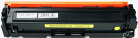 This is the front view of the Hewlett Packard 410A yellow replacement laserjet toner cartridge by NXT Premium toner