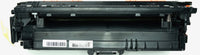 This is the back view of the Hewlett Packard 504A black replacement laserjet toner cartridge by NXT Premium toner