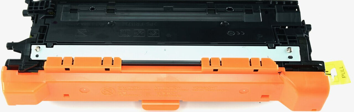 This is the front view of the Hewlett Packard 504A black replacement laserjet toner cartridge by NXT Premium toner