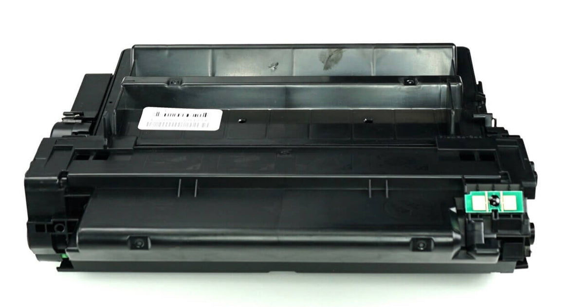 This is the back view of the Hewlett Packard 51X black replacement laserjet toner cartridge by NXT Premium toner