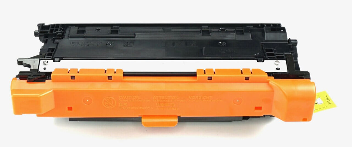 This is the front view of the Hewlett Packard 647A black replacement laserjet toner cartridge by NXT Premium toner