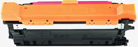 This is the back view of the Hewlett Packard 648A magenta replacement laserjet toner cartridge by NXT Premium toner