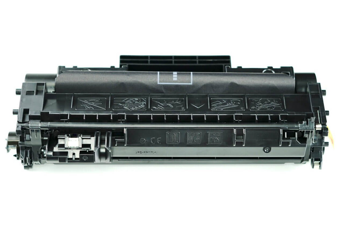 This is the back view of the HP 80A replacement laserjet toner cartridge by NXT Premium toner