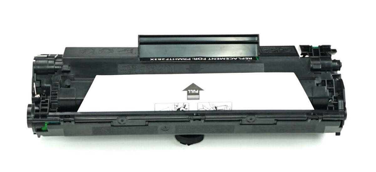 This is the back view of the Hewlett Packard 83X black replacement laserjet toner cartridge by NXT Premium toner