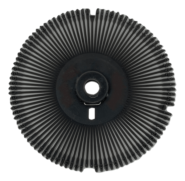 IBM Actionwriter Caroll OCR Printwheel by Rarotype