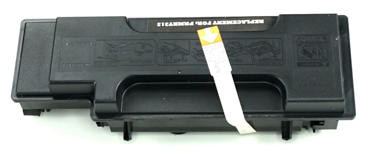 This is the back view of the Kyocera TK-312 black replacement laserjet toner cartridge by NXT Premium toner
