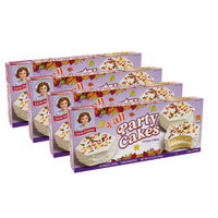 Four boxes of Little Debbie Vanilla Fall Party Cakes with 40 cakes in 20 twin-wrapped packages
