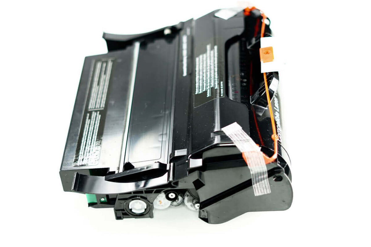 This is the second side view of the Lexmark T650 black replacement laserjet toner cartridge by NXT Premium toner