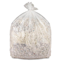 MBM 902 Shred Bag with paper shreddings for use in the MBM 2360, 2401L, 2402, 2403, and 2404 shredders. Shows the tear resistance of the bag