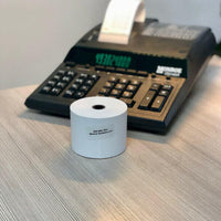 Monroe AR12225 2 1/4" x 150' Exclusive 20 Lb. Single-Ply Paper Rolls (12-Rolls) (AR12225) (Roll and Calculator)