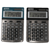 Monroe Handheld 12-Digit Calculator With Check And Correct Functionality (Blue and Black)