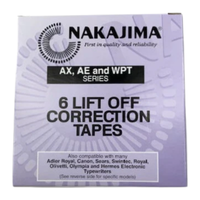 Nakajima Lift Off Tape - 2,000 Characters  - 6 Units (Fits WPT-150 & WPT-160)