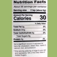 NuLife Low GI Sugar, 1 lb. Bag (Nutrition Facts)