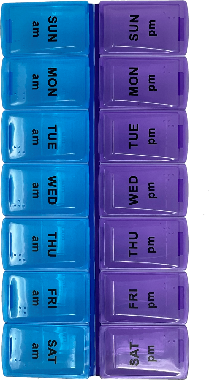 Med Manager Easy Push Button (7-Day) AM/PM Pill Organizer
