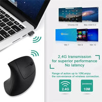 Monroe Ergonomic Vertical Wireless Mouse with Adjustable DPI