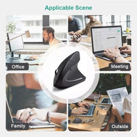 Monroe Ergonomic Vertical Wireless Mouse with Adjustable DPI