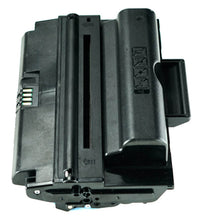 This is the bottom view of the Samsung MLT-D206L black replacement laserjet toner cartridge by NXT Premium toner. It is meant to show off the packing that seals the toThis is the front view of the Samsung MLT-D206L black replacement laserjet toner cartridge by NXT Premium tonerner to prevent it from drying out.