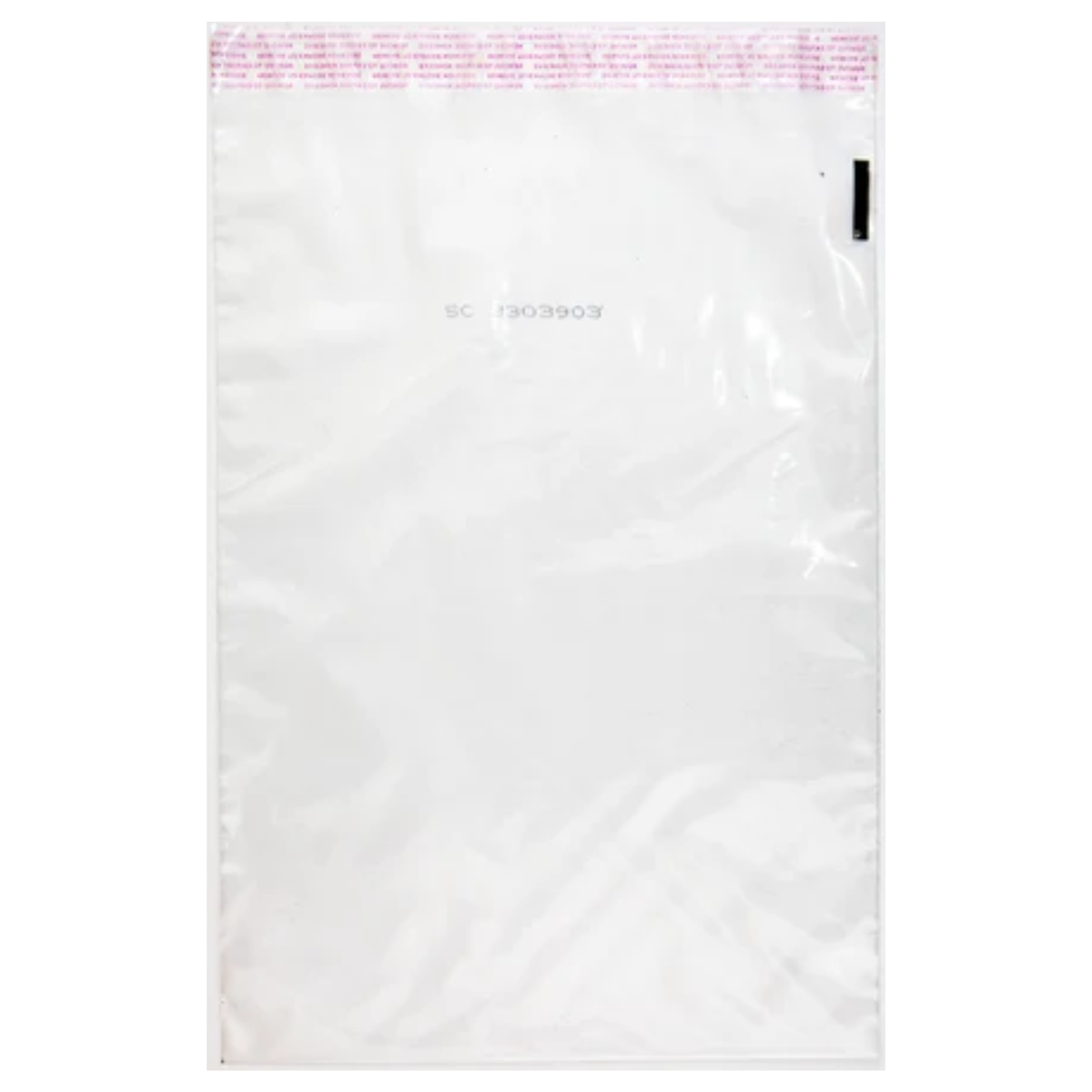 TDN Clear Tamper-Evident Hopper Fill Bags, 9" × 17", 5 Mil – Case of 500
