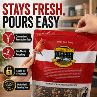 Resealable Wakefield 10 lb wild bird seed bag designed for easy pouring and convenient storage