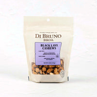 Bag of Di Bruno Bros. Black Lava Cashews pictured as an example candied nut variety