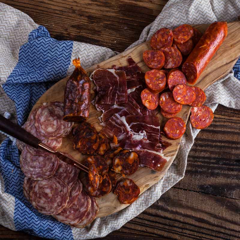 Di Bruno Bros. charcuterie assortment arranged for serving