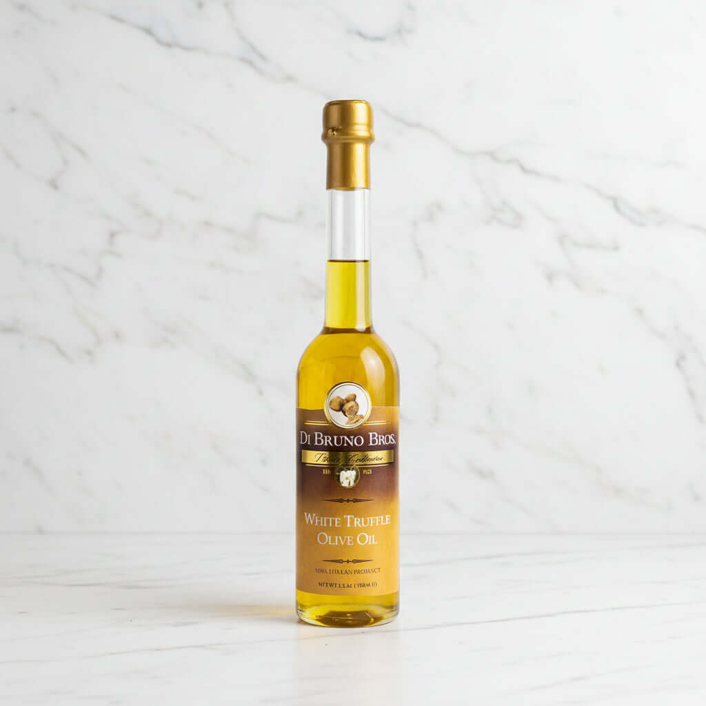 Bottle of Di Bruno Bros. white truffle olive oil