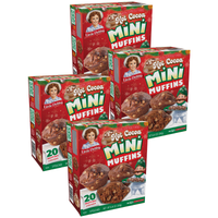 Four boxes of Little Debbie Hot Cocoa Mini Muffins with 80 mini muffins total