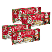 Four boxes of Little Debbie Vanilla Christmas Tree Cakes with 20 individually wrapped holiday snack cakes total