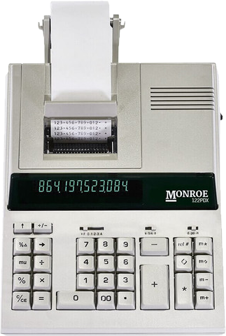 Monroe 122PDX Medium-Duty Printing Calculator